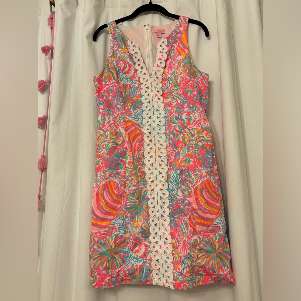 EUC Lilly Pulitzer Ryder Shift Dress Swish Fish